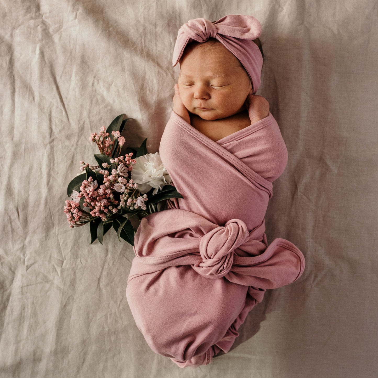 Jewel | Baby Cotton Jersey Wrap + Beanie