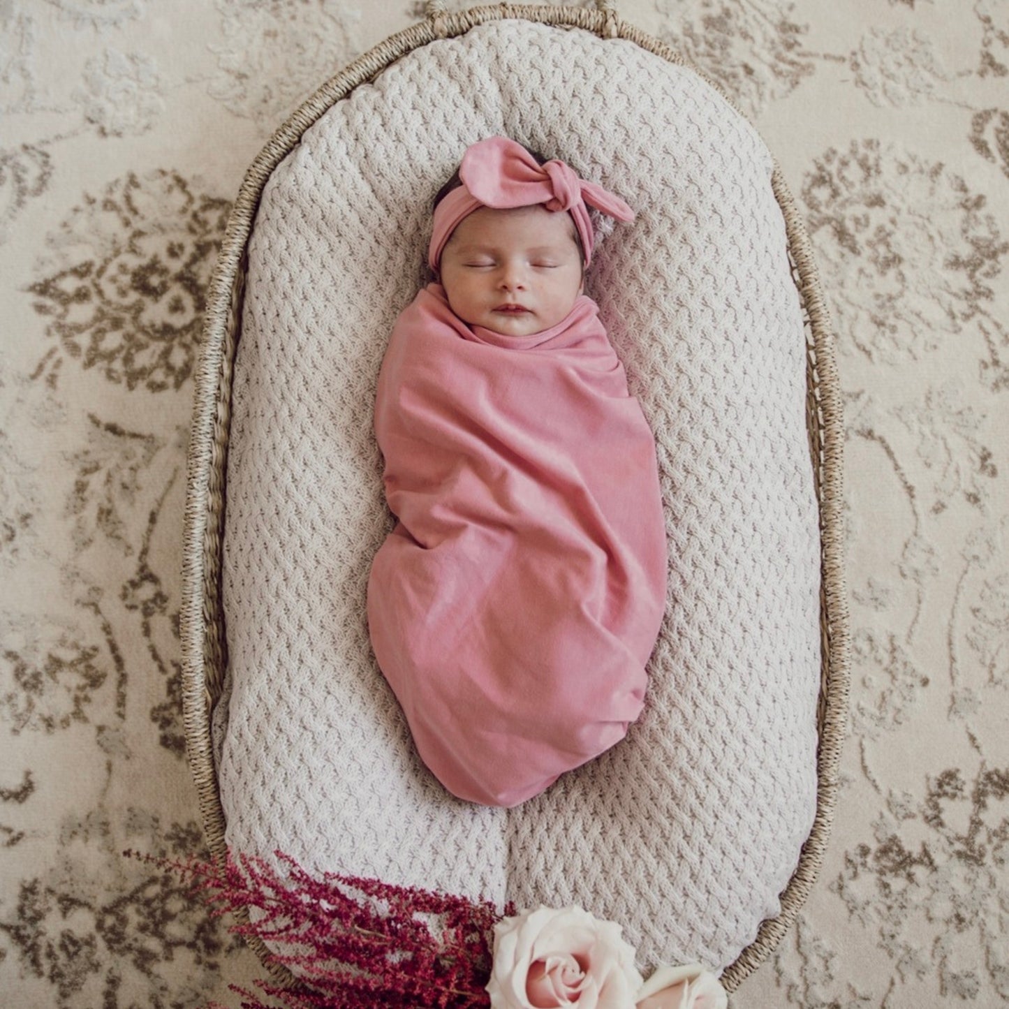 Jewel | Baby Cotton Jersey Wrap + Beanie