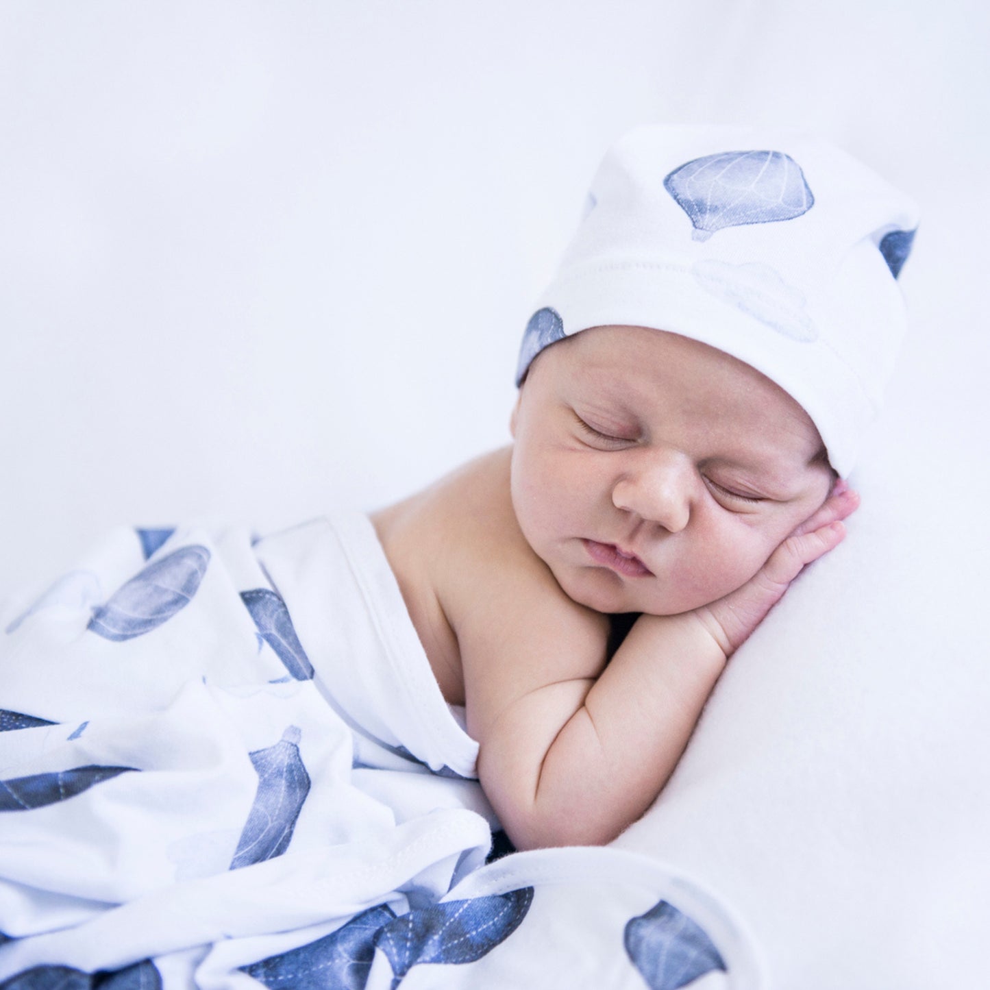 Cloud Chaser | Baby Cotton Jersey Wrap + Beanie