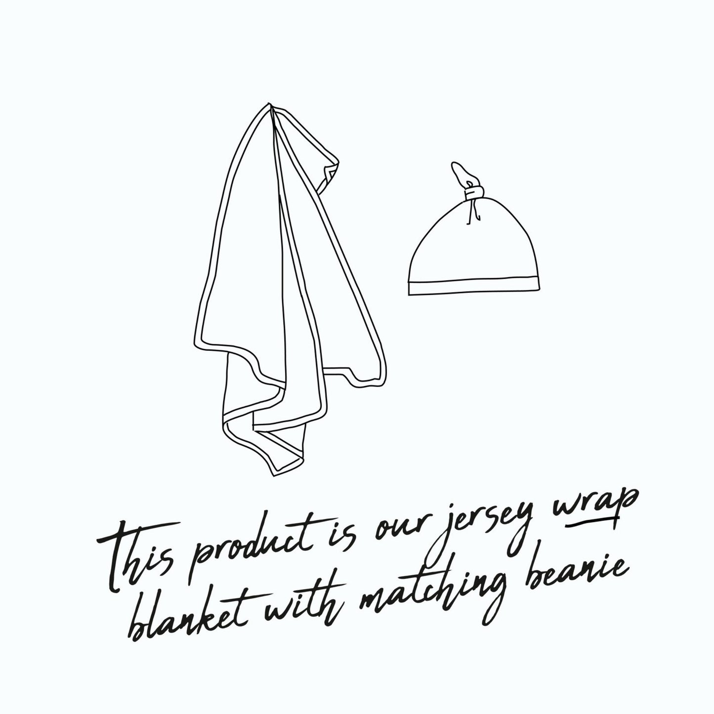 Whale | Baby Cotton Jersey Wrap + Beanie