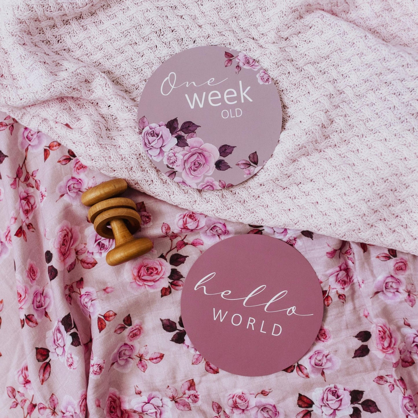 Blush Pink | Cotton Knit Cot Blanket Baby Bedding