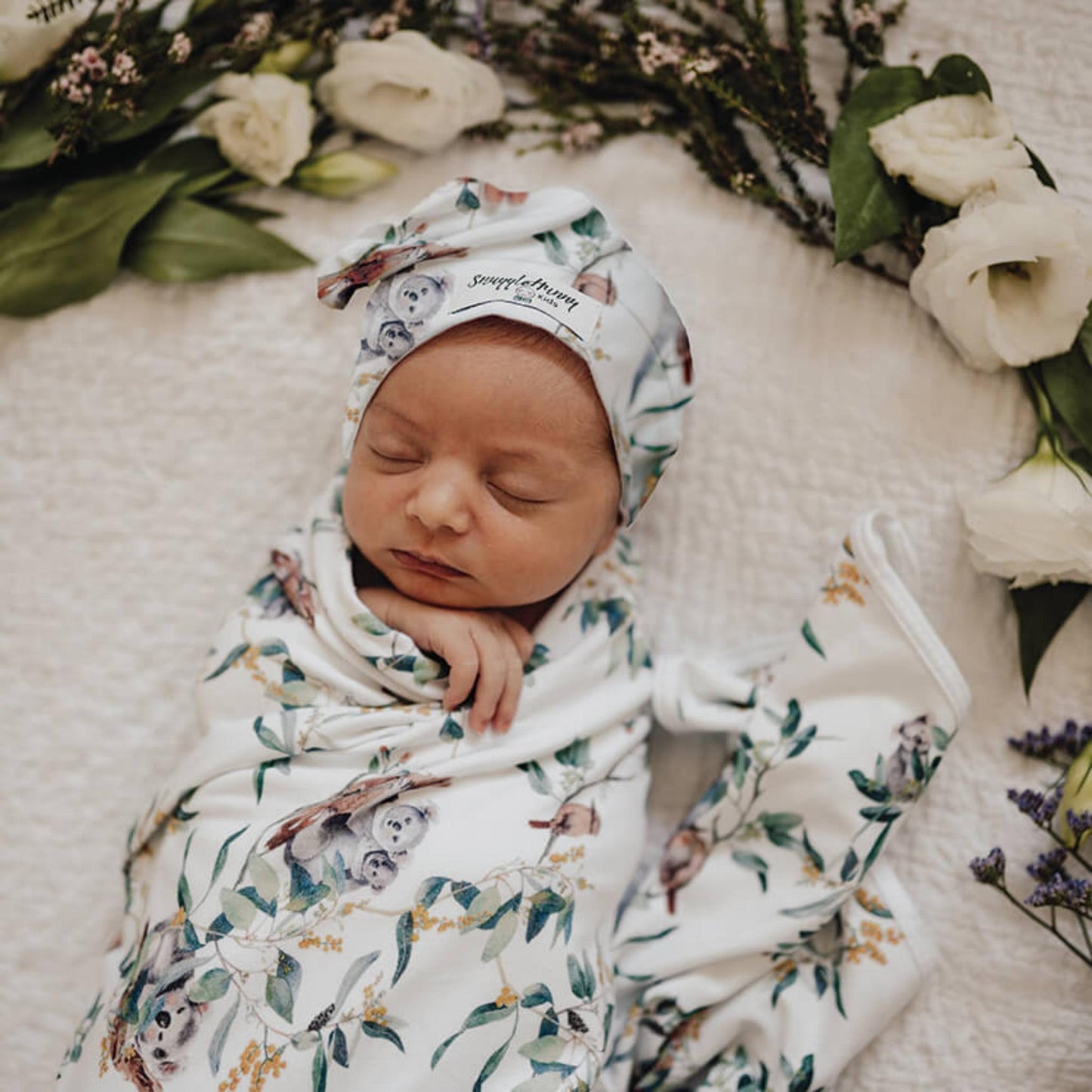Eucalypt | Baby Cotton Jersey Wrap + Beanie