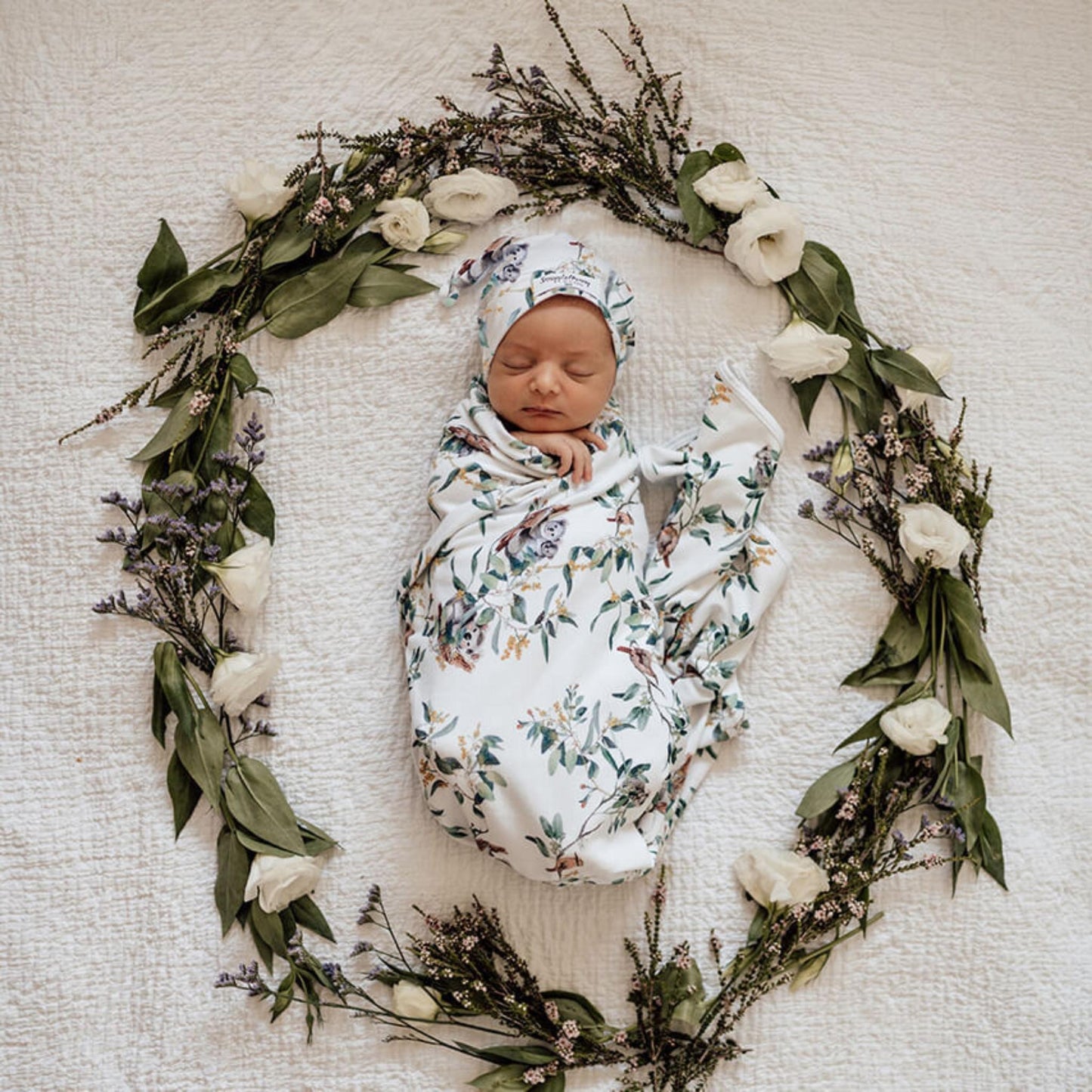 Eucalypt | Baby Cotton Jersey Wrap + Beanie