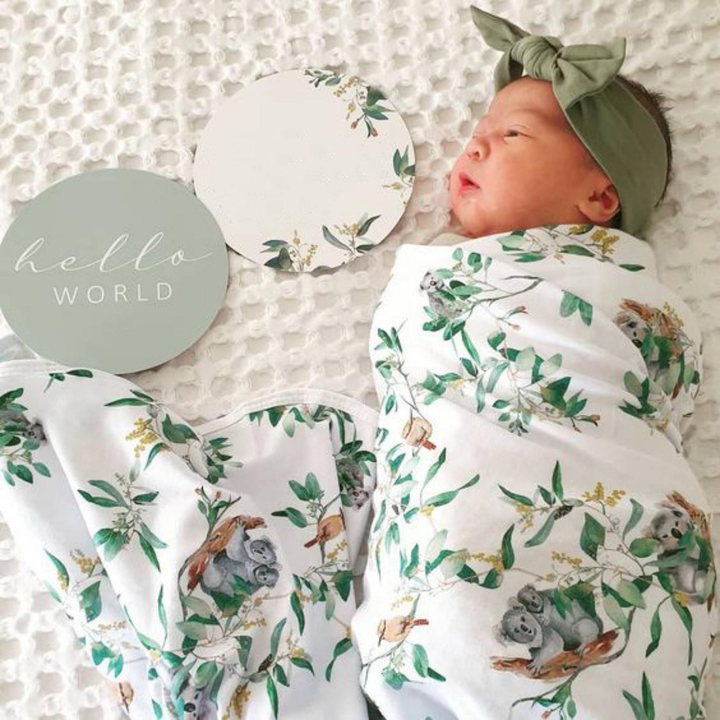 Eucalypt | Baby Cotton Jersey Wrap + Beanie