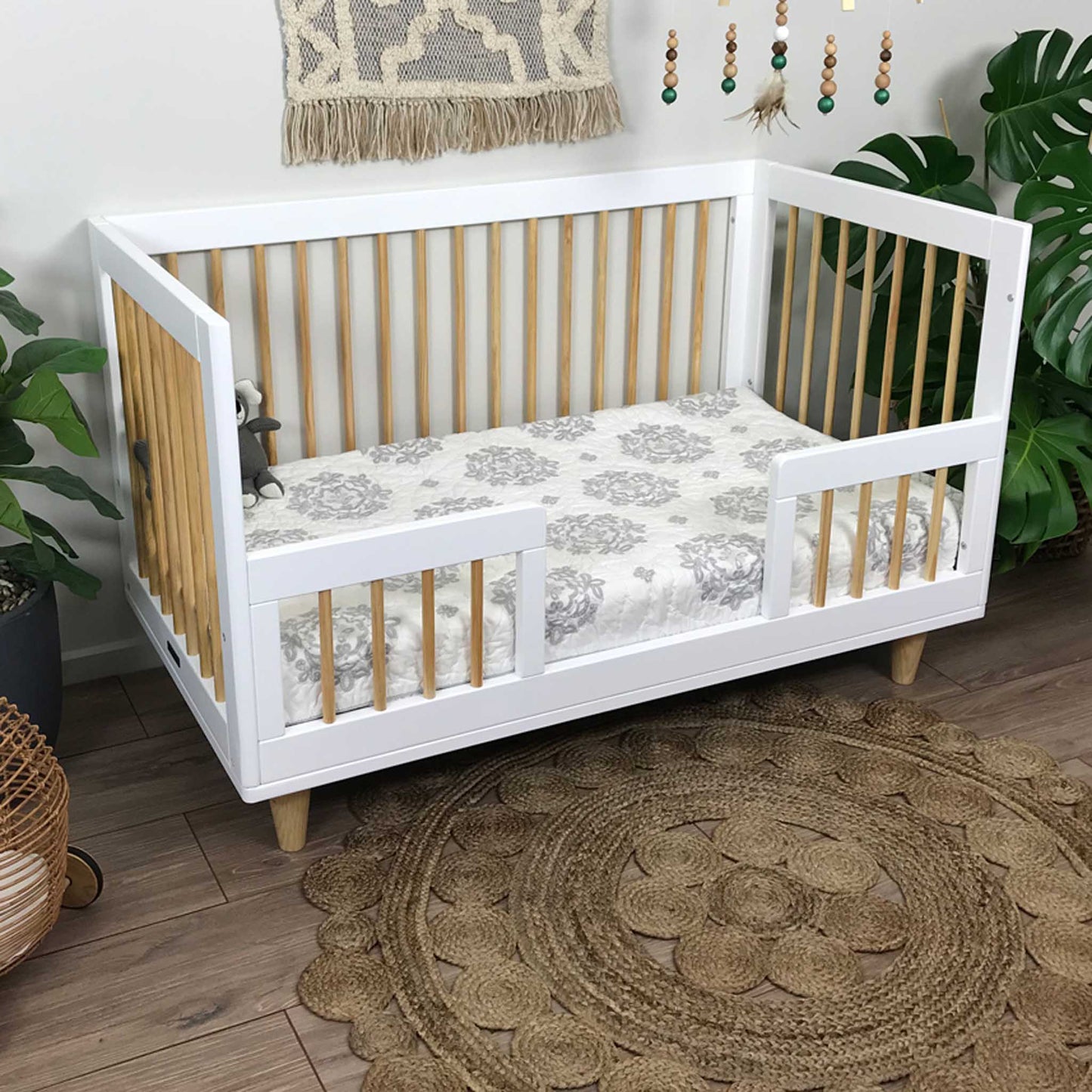 French Villa Baby - Boho Baby Cot - White - Wooden