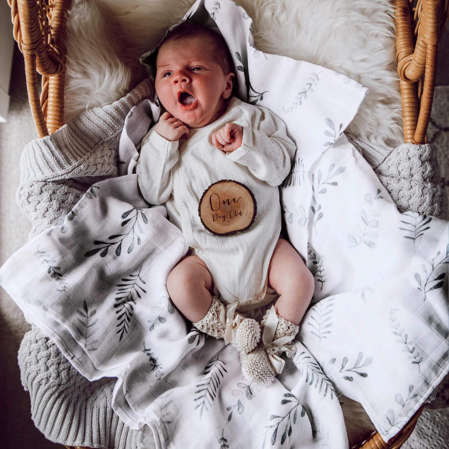 Wild Fern | Organic Cotton Muslin Wrap