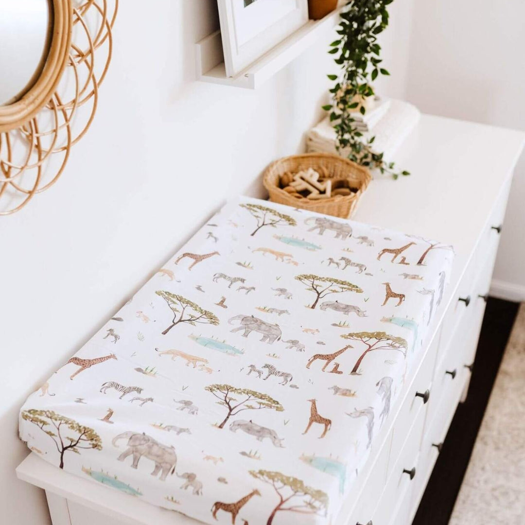 Safari | Baby Bassinet Sheet - Change Mat Cover