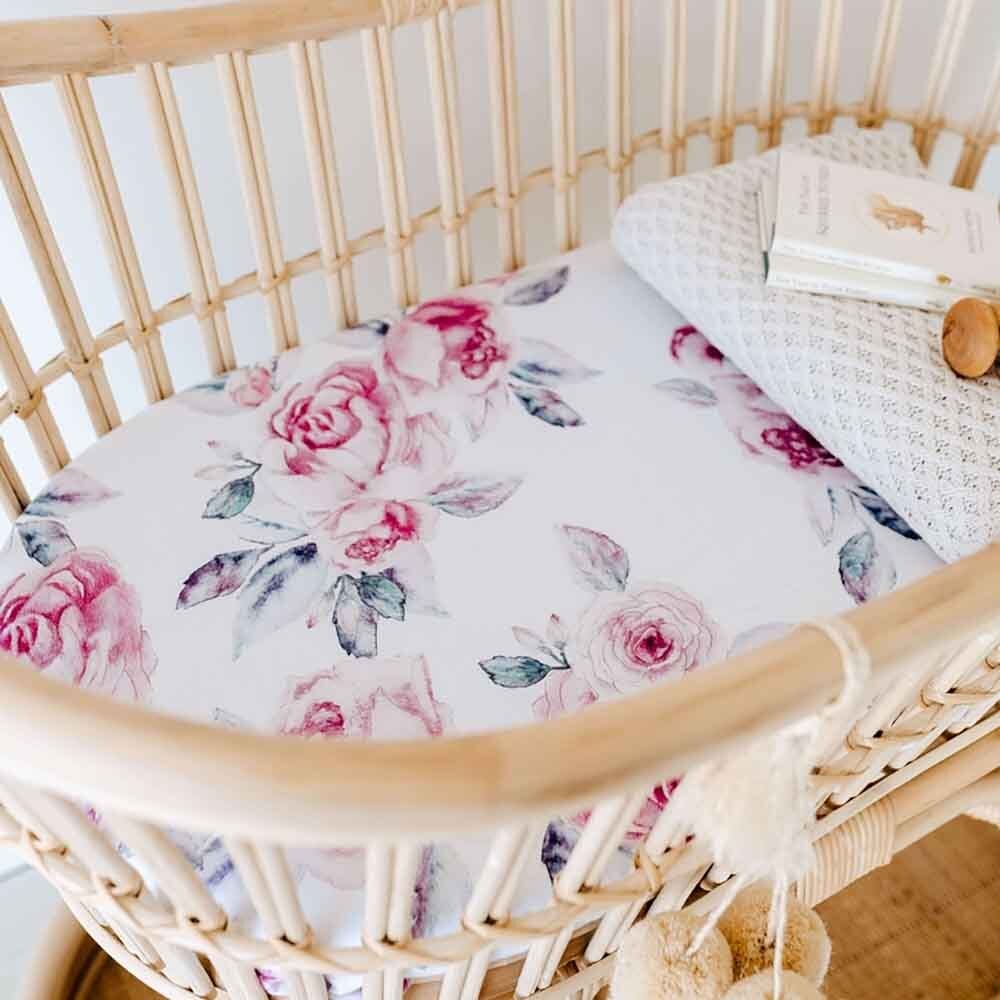 Lilac Skies | Baby Bassinet Sheet - Change Mat Cover