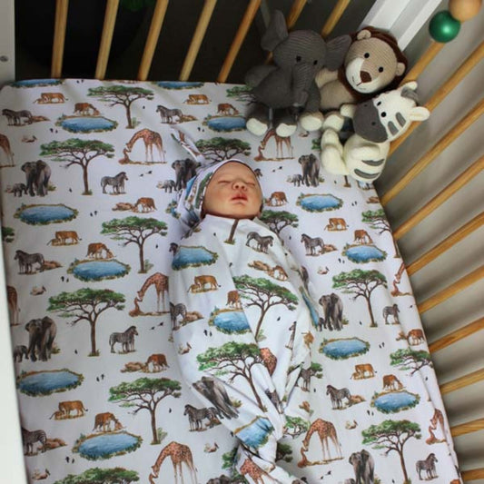 African Safari | Baby Cot Fitted Sheet