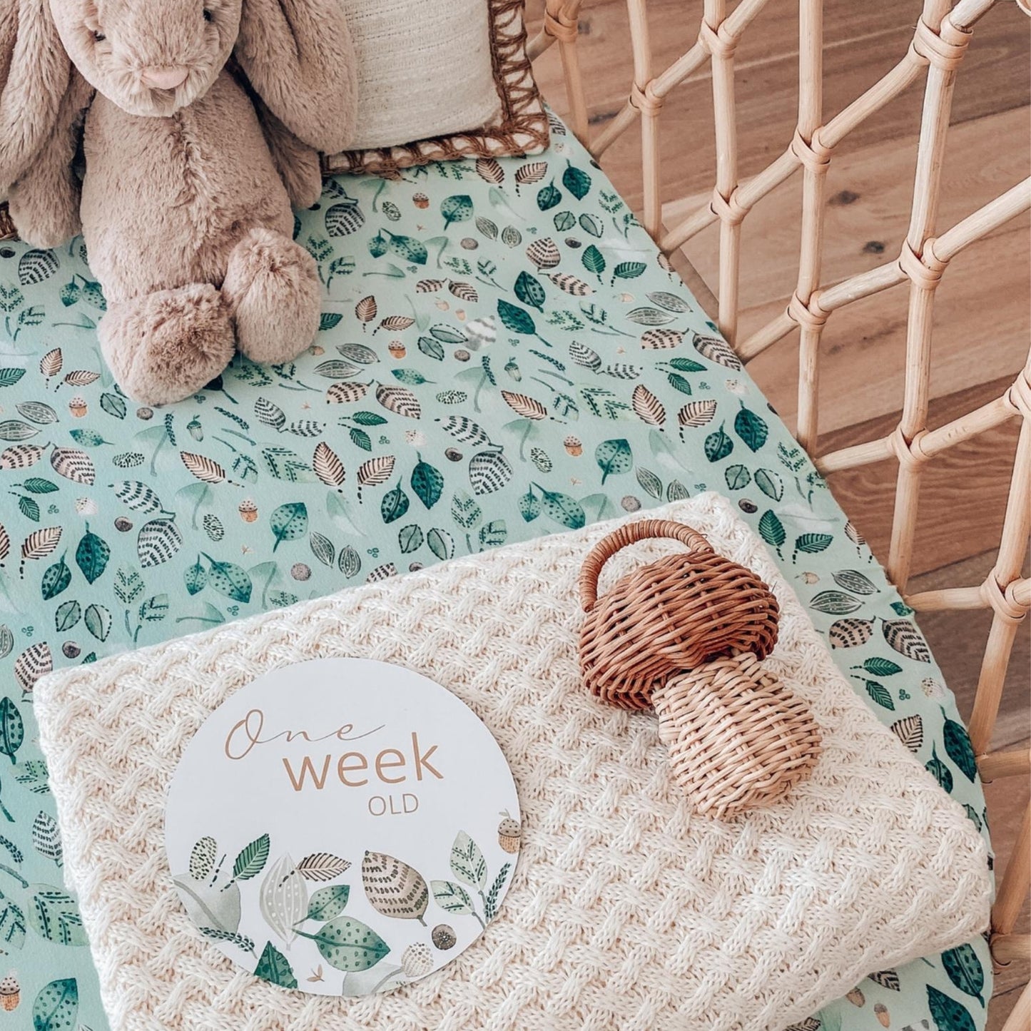 Cream | Cotton Knit Cot Blanket Baby Bedding