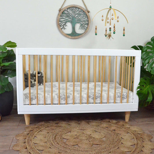 French Villa Baby - Boho Baby Cot - White - Wooden