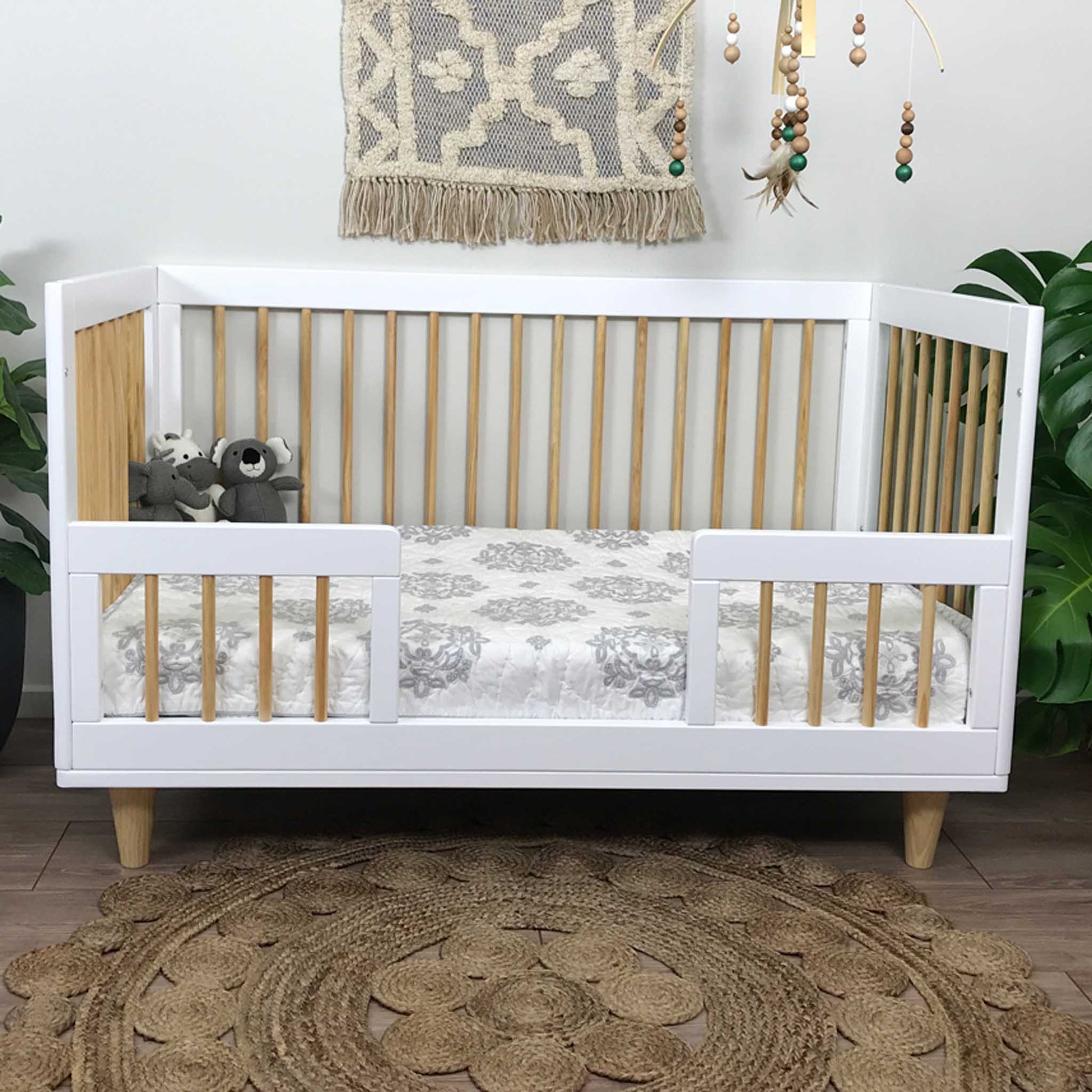 French Villa Baby - Boho Baby Cot - White - Wooden